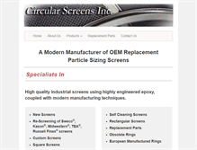 Tablet Screenshot of circularscreens.com